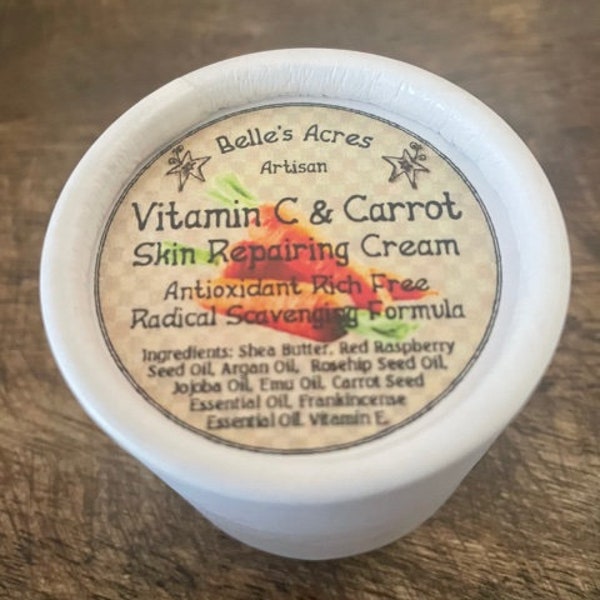 Carrot & Vitamin C Antioxidant Rich Face Cream Free Radical Scavenging Formula