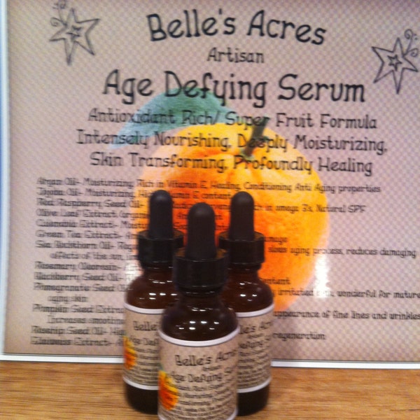 Age Defying Serum Antioxidant Rich Superfruit Formula Nourishing Moisturizing Feed your Skin