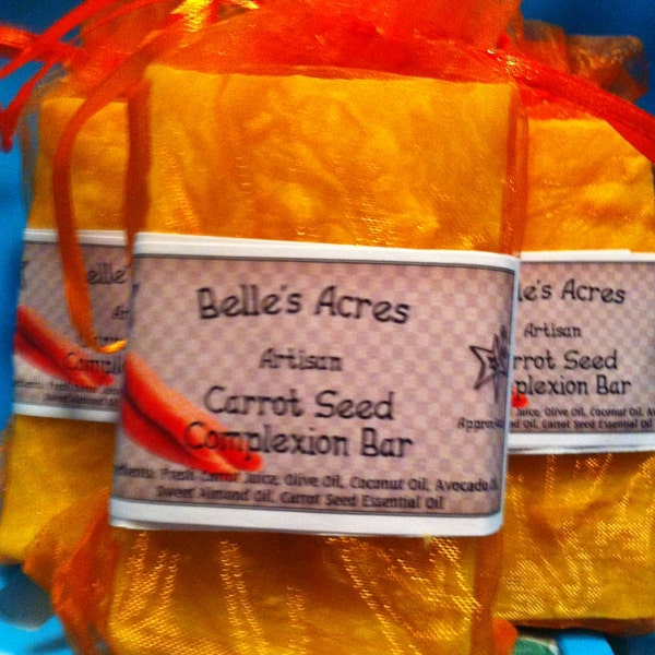 Carrot Seed Complexion Bar made with All Natural Ingredients