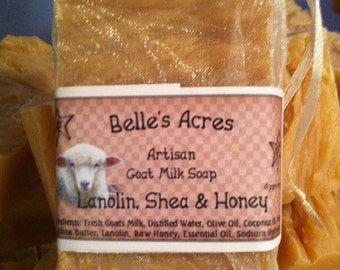 Goat Milk Soap Lanolin Honey and Shea Butter