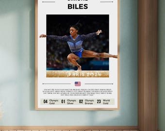 Simone Biles Gymnastics Poster: Athletic Inspiration (Digital Download)