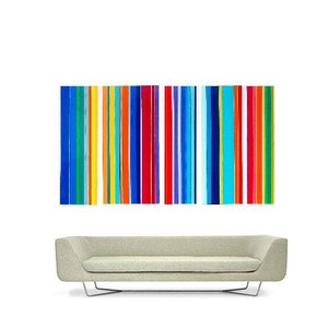 Large Stripes solid acrylic artwork