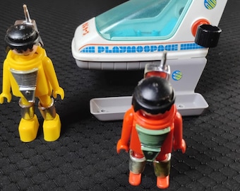 VTG Playmobil Playmospace Space Shuttle Ship + Figures 1980 Geobra - J
