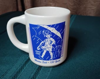 Vintage Morton Salt Collectible Coffee Cup 150 Years Bryan China Mug - L