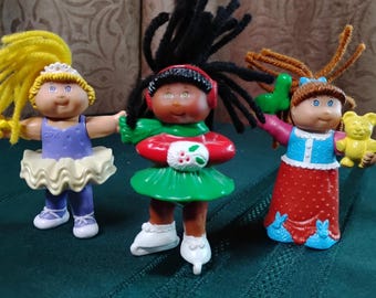 Lot of 3 Vintage Cabbage Patch Kids Doll Mini Figures 1992 PVC Figurines CPK - P