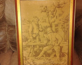 19th Century Framed Hanging Tapestry Wall Decor  -11