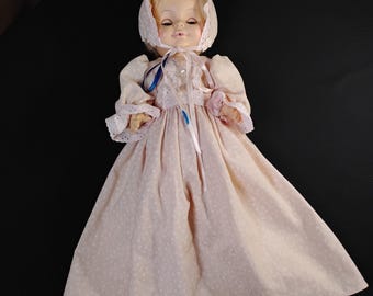 Vintage 1974 Horseman Baby Doll Blonde Hair Open Close Eyes Dress - N