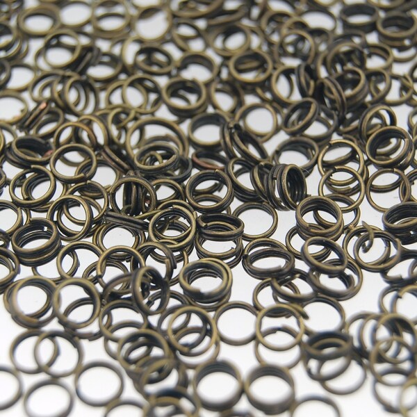 Antique Bronze finish 8mm Split Ring - 200 pcs