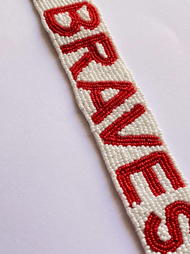 Braves Baseball Clear Stadium-Approved Bag and Beaded Purse Strap image 5