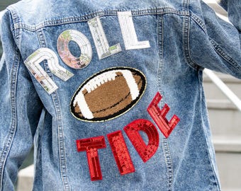 Roll Tide Alabama Custom Denim Jacket - Limited Release