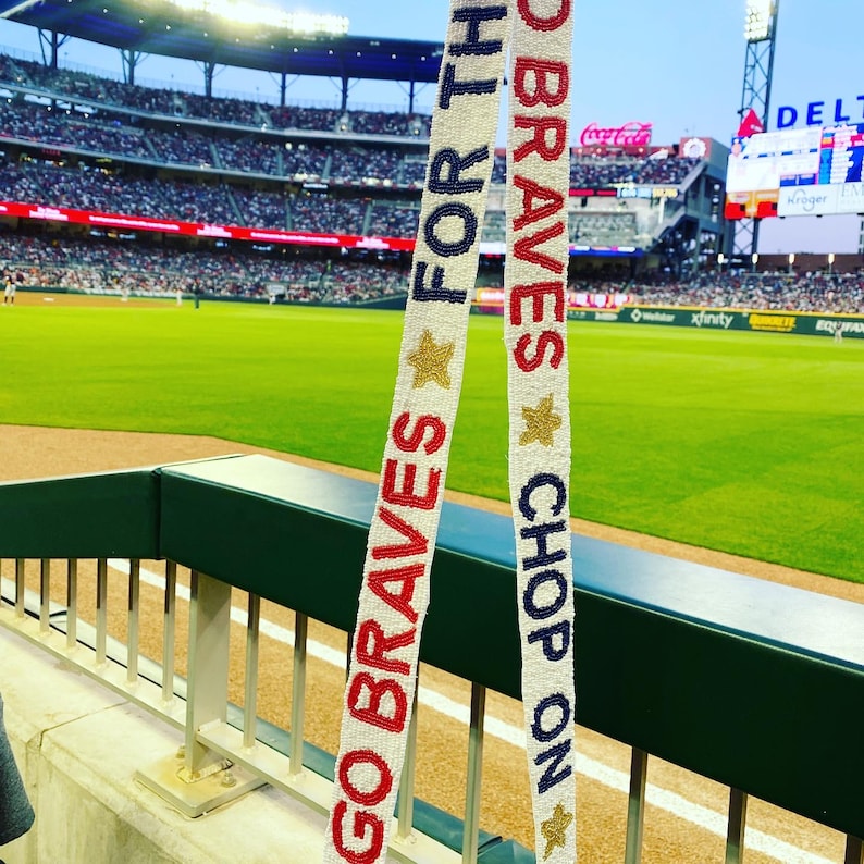 Braves Baseball Clear Stadium-Approved Bag and Beaded Purse Strap image 8