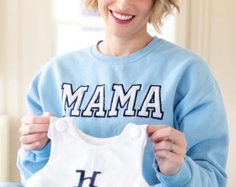 Bluza z aplikacją dla niemowląt Mama – haftowana pamiątka dla mam, babć i ciotek