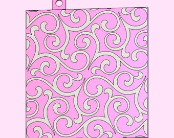 DIGITAL FILE - Floral 05 pattern parchment paper embosser - STL file for 3D printing