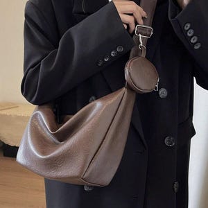 Weiche Leder Hobo Bag, Große Schultertasche, schwarze Leder Handtasche, Messenger & Crossbody Bag für Frau, Laptop Tasche, Italienische Slouchy Bag