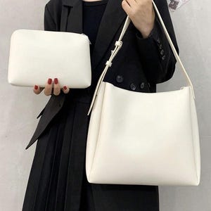 Damen Leder Hobo Bag - Handtasche mit großer Kapazität, modische Schultertasche, Vintage-Stil Lässige Tasche für den täglichen Gebrauch, Designer-Handtasche