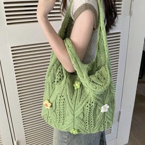 Gehäkelte Oma Quadrat Hobo Tasche, Slouchy Schultertasche, Große Crossbody Tasche, Boho Crossbody Bag, gehäkelte Geldbörse, Hippie Tasche