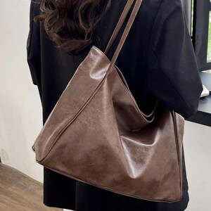 Bolso Hobo de Cuero para Mujer: Bolso de Gran Capacidad, Bolso de Hombro Moderno, Bolso Casual Vintage para Uso Diario, Bolso de Mano de Diseñador
