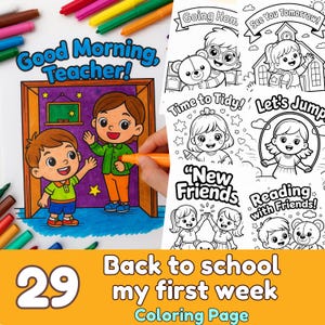 Back to School Coloring Pages: Classroom Activities (PDF Download)