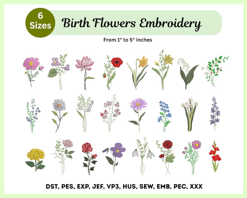 Mega Flowers Embroidery Bundle - 200+ Floral Designs Bundle - Machine ...