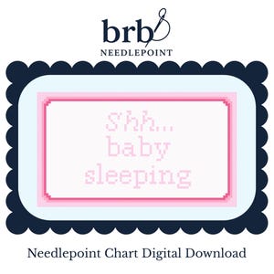 Shh... baby sleeping | Digital Needlepoint Chart