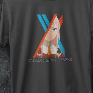 Zero Two Love Heart Shirt - Cute Anime Girl Tee - Darling in the Franxx Aesthetic T-Shirt - Otaku Kawaii Gift for Her or Him -  Waifu Tee