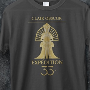 Clair Obscur Expedition 33 Dark Fantasy Tee - Gothic RPG T-Shirt, Warrior Shirt, Mysterious Game Merch, Gamer Shirt, Dark Art Gift, Clothing