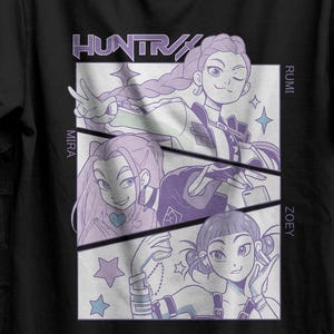 Kpop Demon Hunters T-shirt Gift For Woman,Jinu Manga Shirt,Kpop Huntrix Pin,Demon Hunter Merch,Saja Girls Fan Poster,Mira Pullover For Man