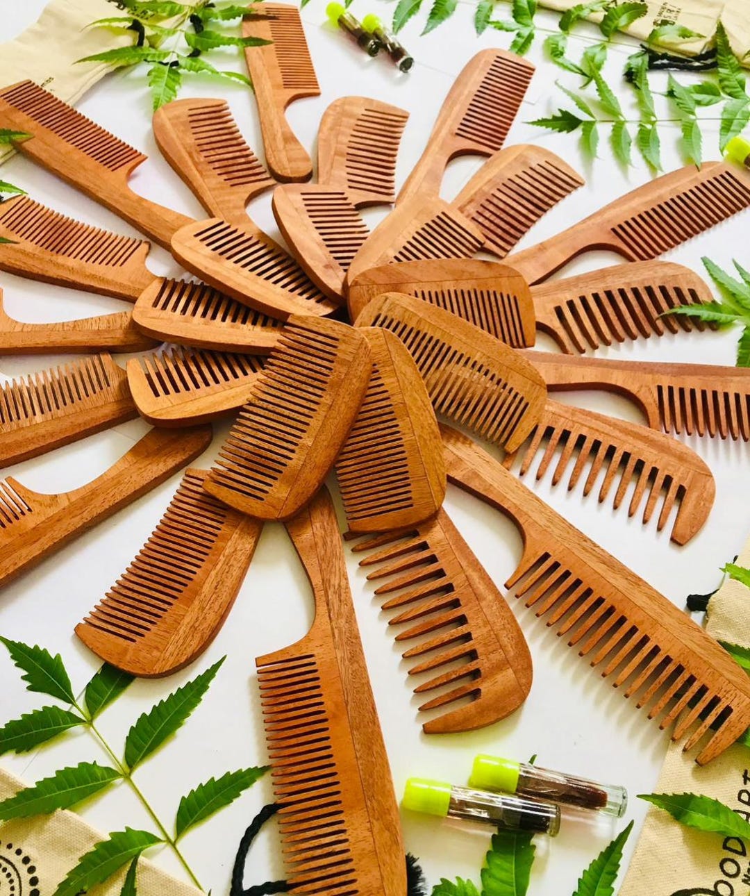 Wooden Hair Comb - Wooden Comb - Wide Tooth Comb - Hair Comb - Neemwood ...