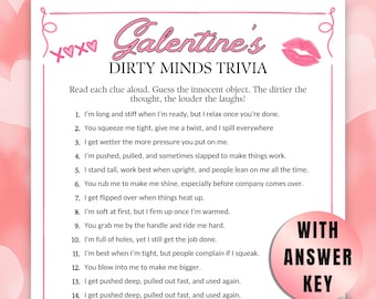 Juegos de Galentines: Mentes Sucias, Juego de Galentine para Imprimir, Juegos para la Noche de Chicas, Trivial de Galentines, Juegos para Adultos en el Día de San Valentín