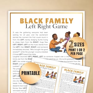 Printable right and left game for kids and adults