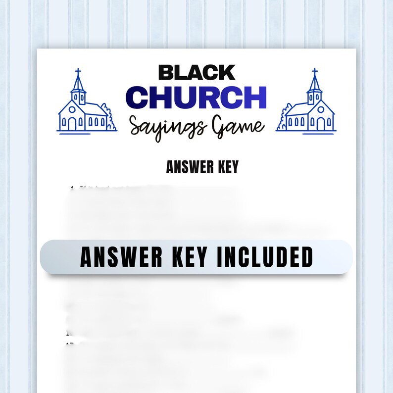 Kids Ministry printable activity PDF with 20 classic black church sayings, fun for Sunday school, youth group sessions, and interactive team-building games.