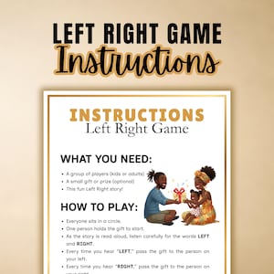 Hilarious left right game PDF digital download for family gatherings