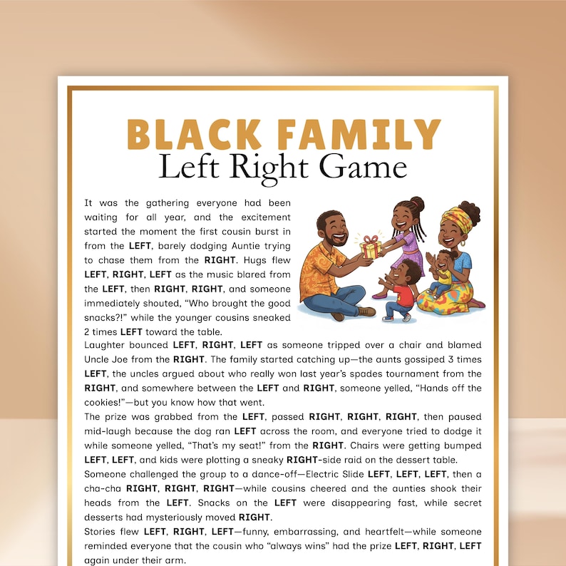 Pass the prize game for black family game night at home
