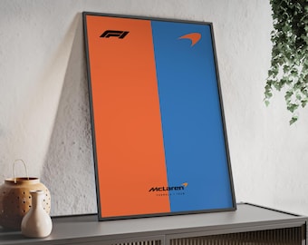 McLaren F1 | Digitaal printen F1, schaal 1:8 | Compatibel met Technic 42141 | Technic-compatibele digitale wandposterkunst | Formule 1-poster