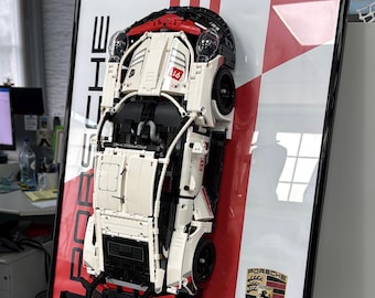Porsche 911 RSR poster | LEGO Technic 42096 compatibele muurdecoratie | Porsche Motorsport print | Raceauto decoratie | Digitale download