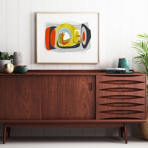 Pincer Movement  Mid Century Modern Print