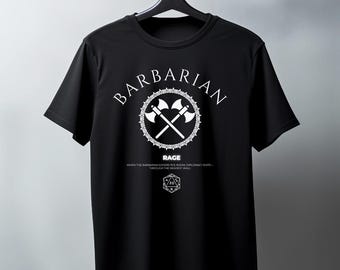 Barbarian Rage T-Shirt: Tribal Battle Axe DnD RPG Design