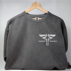 Embroidered T Last O Us Tattoo Shirt, TLOU Look For The Light Embroidered Shirt, Ellie Williams, Pedro Pascal, Joel Miller, Endure Survive