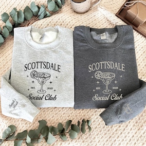 Custom Bachelorette Embroidered Sweatshirt, Wedding Favors, Bride Bridal Party TShirt, Personalized Social Club Gear, Bridal Cocktail Party