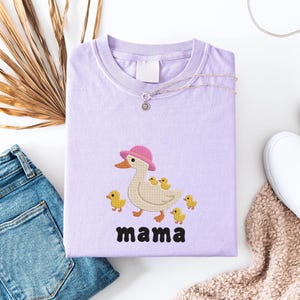 Embroidered Mama Goose Sweatshirt, Goose Mom TShirt, Gift For Mom, Geese Family, Duck Family Crewneck, Duck Mama Gifts, Bird Lover