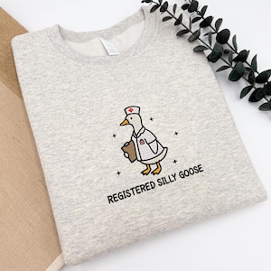 Embroidered Silly Goose Behavior Tech Sweatshirt, Behavior Technician Shirt, ABA Therapist Gift, Behavior Specialist Tee, Graduation Gift