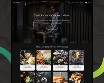 Wix Studio Website Template: Restaurant, Online Bestellung
