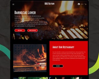 Wix Studio Website Vorlage: BBQ Restaurant, Essen Lieferung