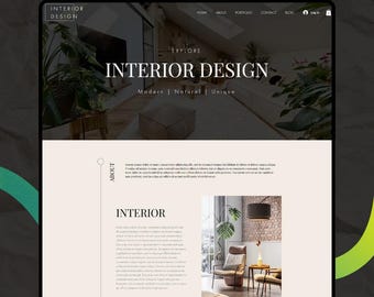 Wix Editor Website Template (Innenausstattung, Fotograf, Wohnungsbau, Design-Vorlage)