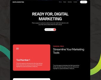 Plantilla de sitio web de Wix Studio: Portafolio de marketing digital (Descarga digital)