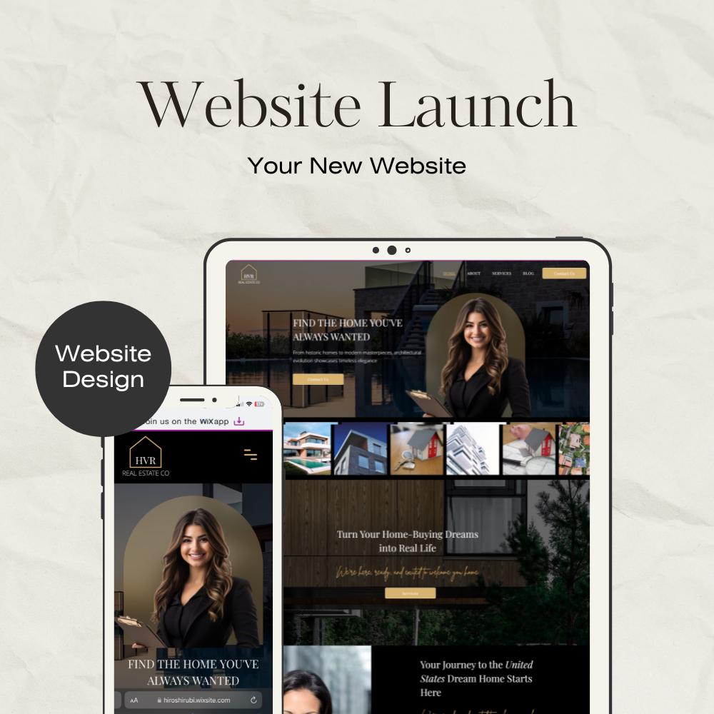 Wix Website Template Modern Real Estate, Business Portfolio Etsy