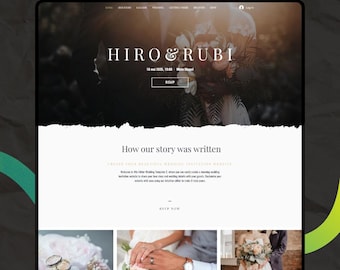 Wix Editor Website Template (Hochzeit, Events, Ticket, Antwortkarten-Vorlage )