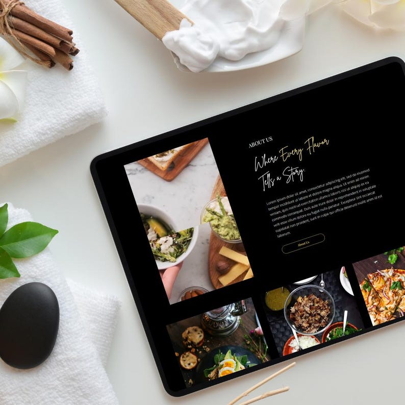 Restaurant Wix Website Template Online Food Order & Delivery Etsy