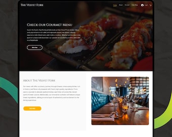 Wix Studio Restaurant Website Vorlage: Essen & Online-Bestellung