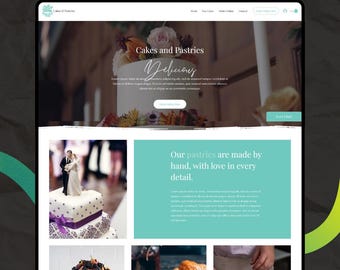 Wix Restaurant Website Vorlage: Essen Lieferung, Kuchen & Gebäck